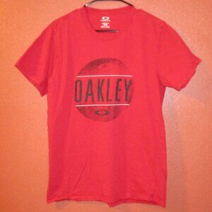 Oakley Outdoors Sports Woman Medium Red Black Outdoors Short Sleeve Shirt